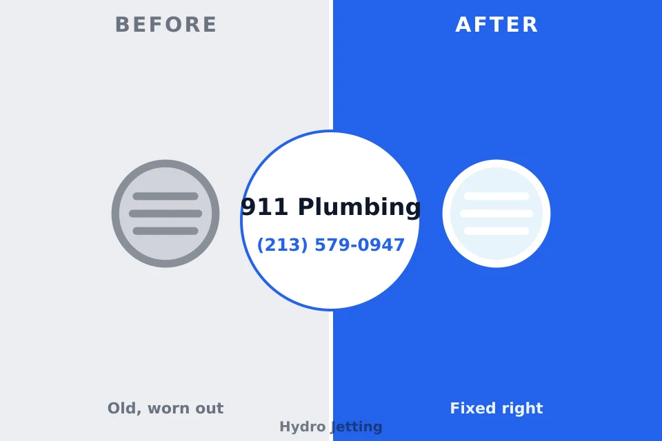 Before and after: plumbing company Weston, NJ
